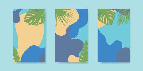 Obraz premium Bright summer tropical backgrounds for advertising, poster, social networks, sales.