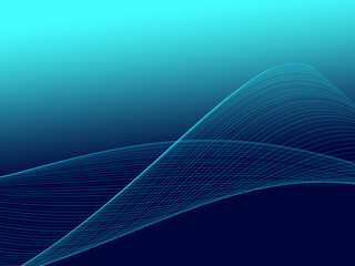 soft blue curved lines on gradient background
