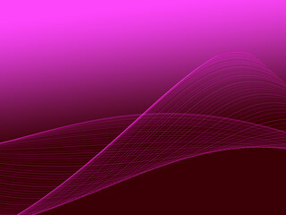 soft romantic pink curved lines on gradient background