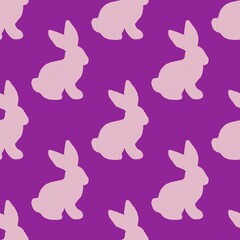 Cartoon Easter rabbit seamless bunnies pattern for wrapping paper and fabrics and linens and kids clothes