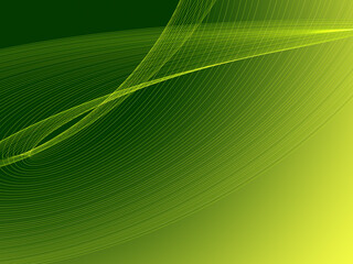 soft fresh green curved lines on gradient background