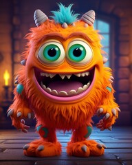 Fototapeta premium halloween monster in the night, generative ai