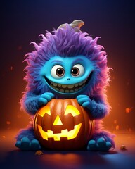 Obraz premium halloween monster in the night, generative ai