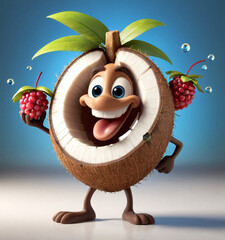Tropical Delight: The Animated Coconut Adventure.