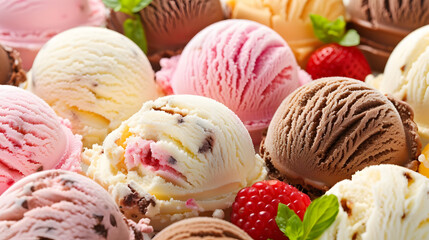national ice cream month with ice cream festivals and family outings. generative ai