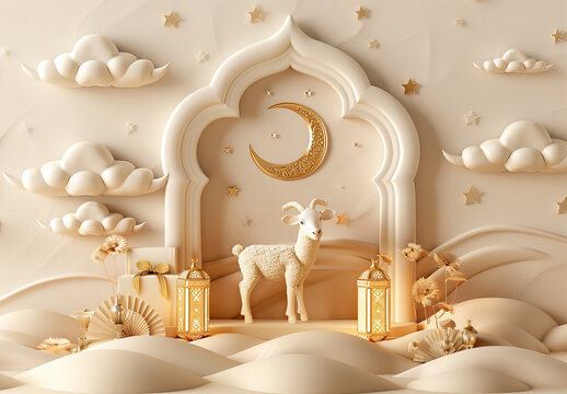 Greeting card for Muslim Sacrifice	