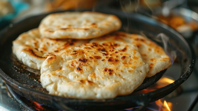 Azerbiajn sor corek Bread toasted over the stovetop