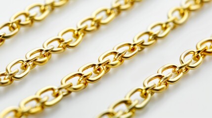 Obraz premium gold chain on white background