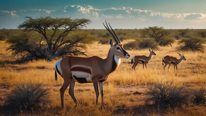 Obraz premium Antelope in Botswana National Park