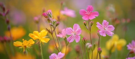 Fototapeta premium Summer wildflowers in bloom