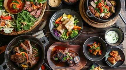 Delicious gourmet cuisine served with exquisite beverages in an elegant dining restaurant setting. Experience fine dining with a variety of culinary delights, carefully prepared and beautifully presen