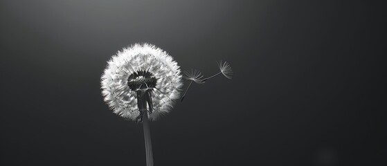 Obraz premium Dandelion graphic. Close up of dandelion graphic for background, Soft focus. 