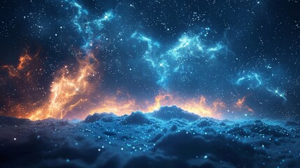 Fototapeta premium cosmic dreamscapes, night sky twinkles with auroras and cosmic vibes, perfect backdrop for astral journey and spiritual discovery