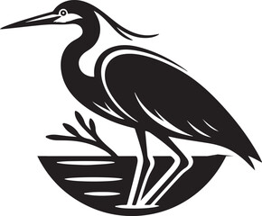 heron bird vector illustration