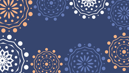 Vector. Web banner, poster, cover, splash screen, social media, backgraund with copy space for your text. Perforated bright patterns Papel Picado, floral pattern. National Hispanic Heritage Month.