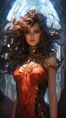 portrait of a woman in clothes, generative ai