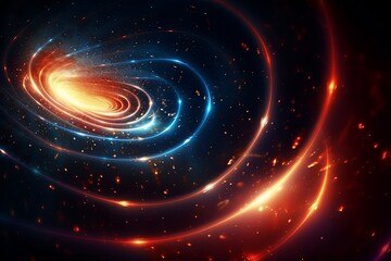 Starry Night: Illuminating the Depths of Space light, energy, fractal, space, design, 