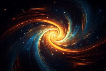 Fototapeta premium Starry Night: Illuminating the Depths of Space light, energy, fractal, space, design, 