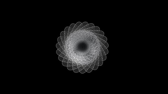Puffed: Spiral pattern topographic abstract galaxy space landscape  animation art technology