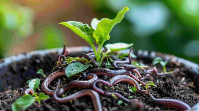 Organic Soil Enriched by Earthworms Supports Healthy Plant Growth and Organic Farming