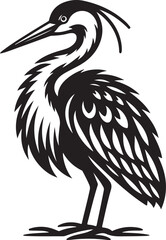 heron bird vector illustration