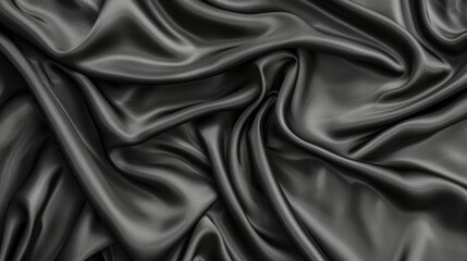 Obraz premium A black fabric with a pattern of swirls and lines