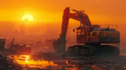 Hydraulic hammers are typically attached to excavators and powered by hydraulics.generative ai