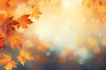 Fototapeta premium autumn leaves background, generative ai