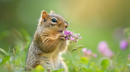 Animal with a flower