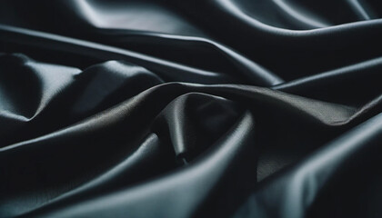 Fototapeta premium Close up of draped black satin as a background 