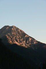 sunset in the mountains