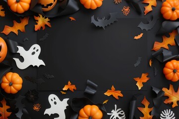 Minimal blank template card for Halloween