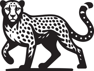 Cheetah Vector Art Illustration