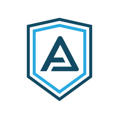 Shield and Letter A icon PNG