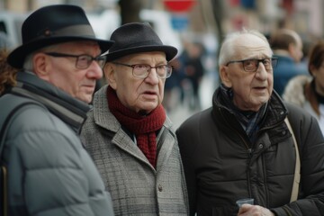 Unidentified people on the street.