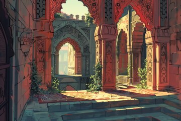 Scenery fantasy of royal building