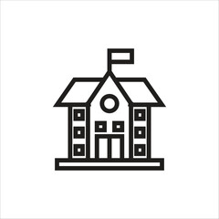 school vector icon line template