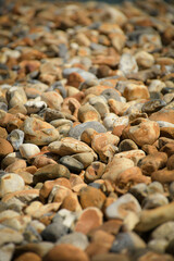 close up of a pile of pebbles