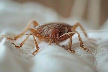 Generative AI, Up Close and Creepy, The Bloodsucking Bed Bug Infestation Unveiled on a White Sheet 