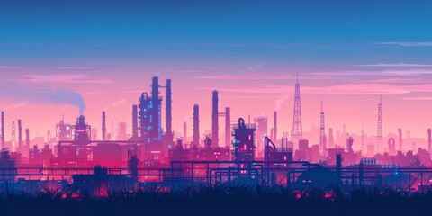 From top to bottom, the picture has a blue sky, pink, and white gradient background