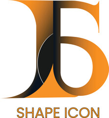 B Shape logo design vector