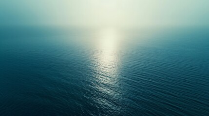 Obraz premium Aerial view of calm sea at dawn