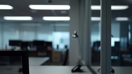 Fuzzy white office background, commercial office background