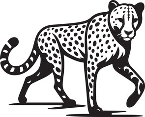Cheetah Vector Art Illustration