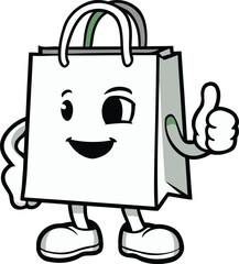 shopping bag vector, shopping bag vector illustration