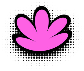Pink Pop Art Flower Illustration