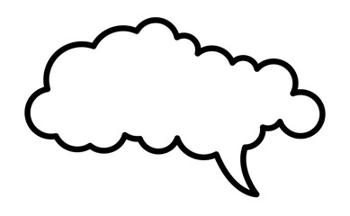 Cloud-Shaped Speech Bubble Outline