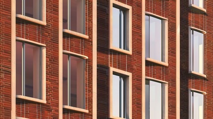 Obraz premium Healthcare building facade close-up, detailed brick texture, no people, soft morning light, caring environment. -