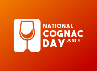 National Cognac Day. June 4. Gradient background.