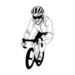 child riding a bike sketch